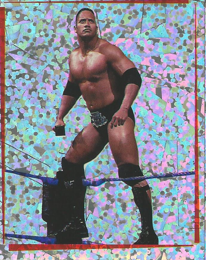 WWF Smackdown Stickers 2000 The Rock Foil #12