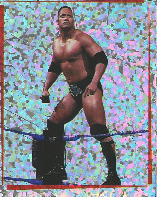 WWF Smackdown Stickers 2000 The Rock Foil #12