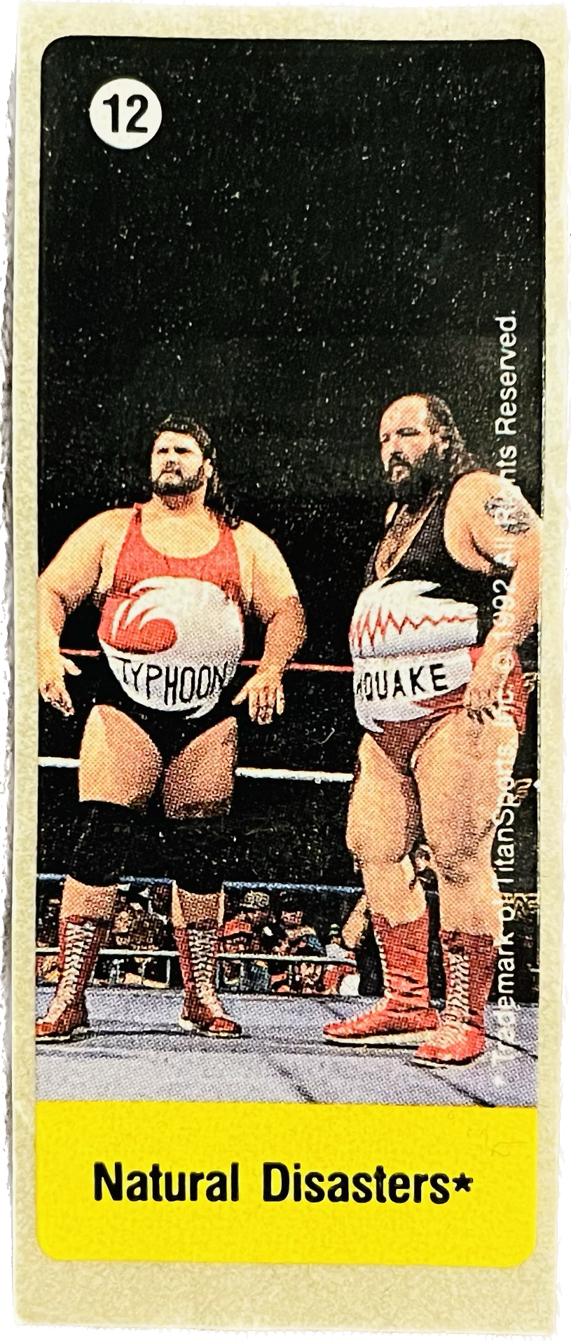 WWF Dunkin Bubble Gum Stickers (1992) No. 12 Natural Disasters PW Catalog