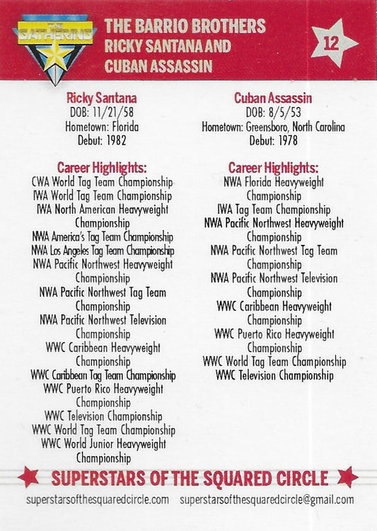 The Barrio Brothers Ricky Santana and Cuban Assassin trading card PW Catalog