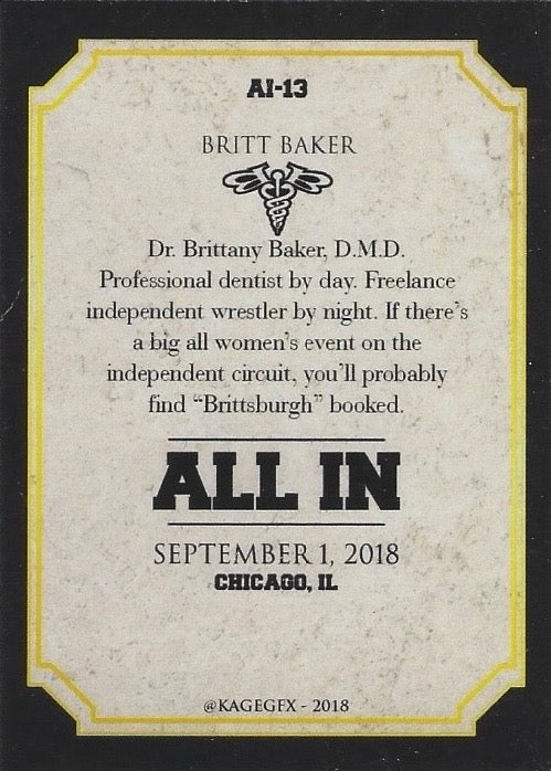 Britt Baker “Brittsburg”