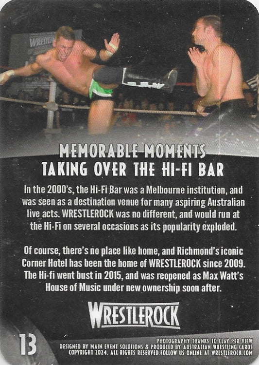 Memorable Moments: Taking Over the Hi-Fi BAR trading card PW Catalog