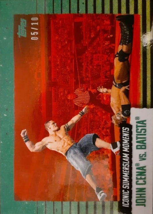 Iconic Summerslam Moments – John Cena vs. Batista trading card PW Catalog