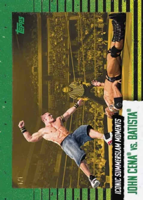 Iconic Summerslam Moments – John Cena vs. Batista trading card PW Catalog