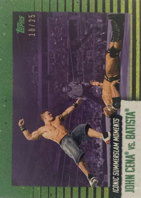 Iconic Summerslam Moments – John Cena vs. Batista trading card PW Catalog