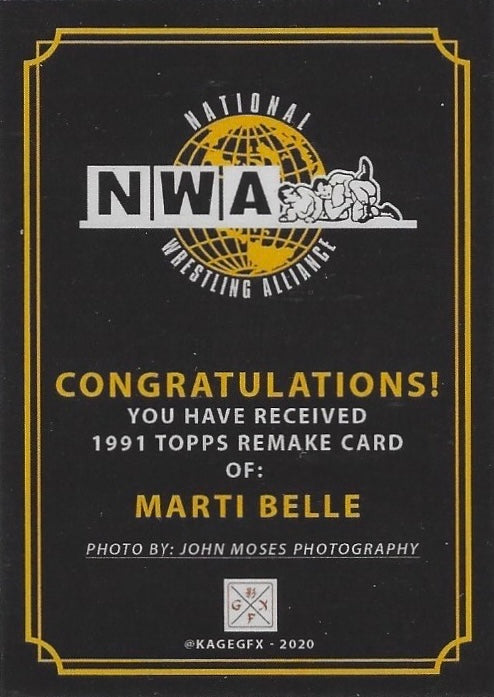 Marti Belle trading card PW Catalog