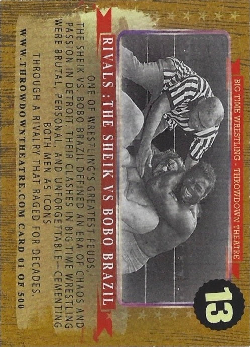 The Sheik vs Bobo Brazil trading card PW Catalog