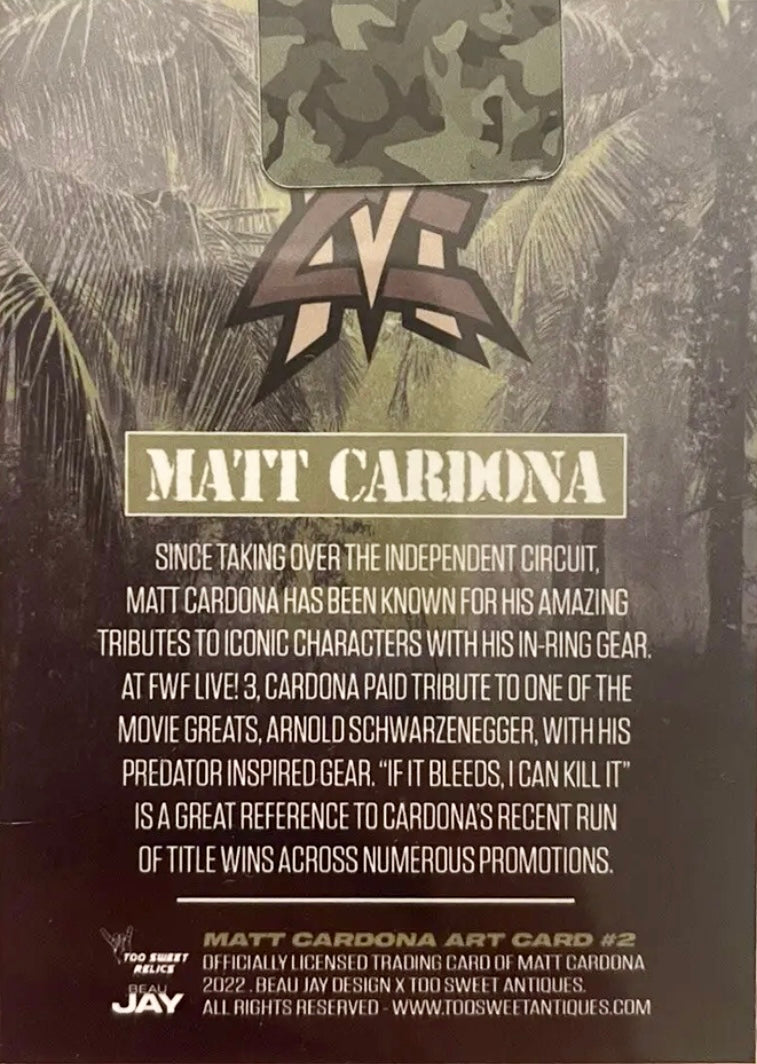 Matt Cardona – IF IT Bleeds, I Can Kill IT trading card PW Catalog