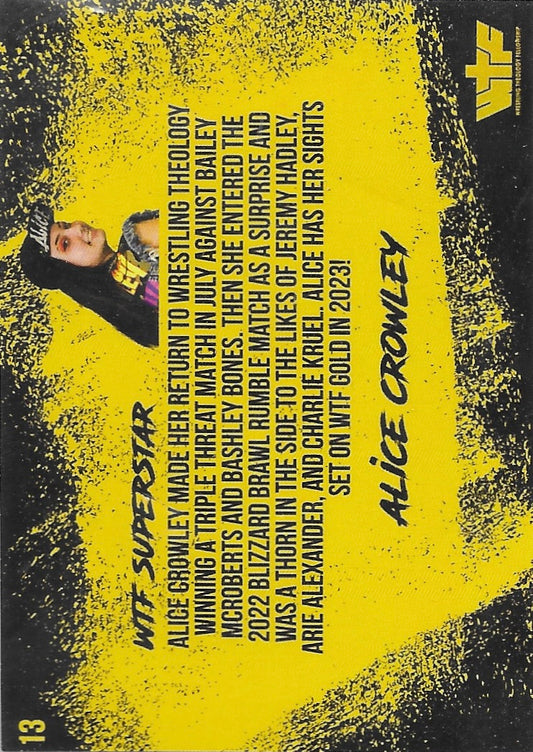Alice Crowley trading card PW Catalog