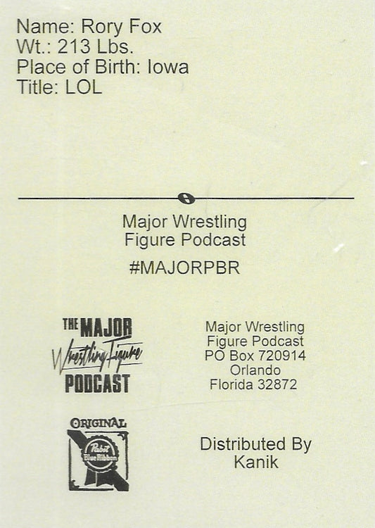 Rory FOX trading card PW Catalog