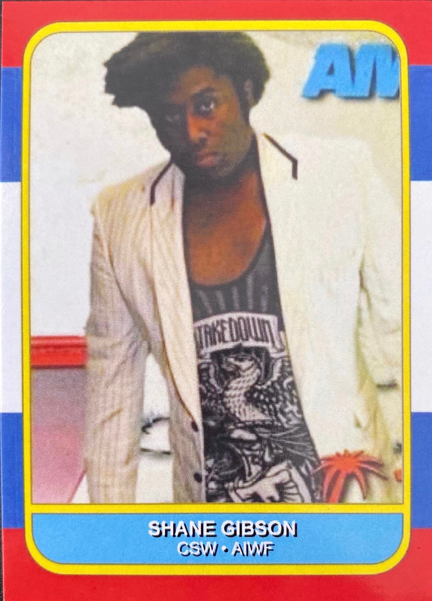 Shane Gibson trading card PW Catalog