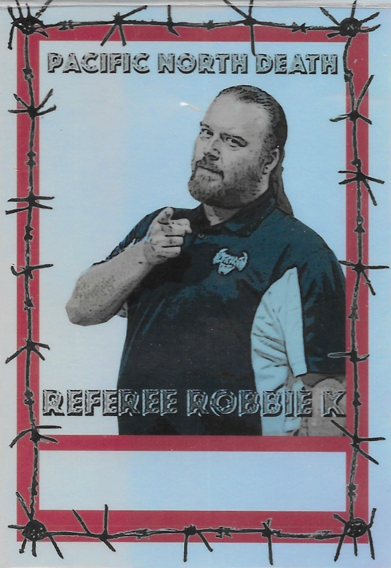 Referee Robbie K trading card PW Catalog