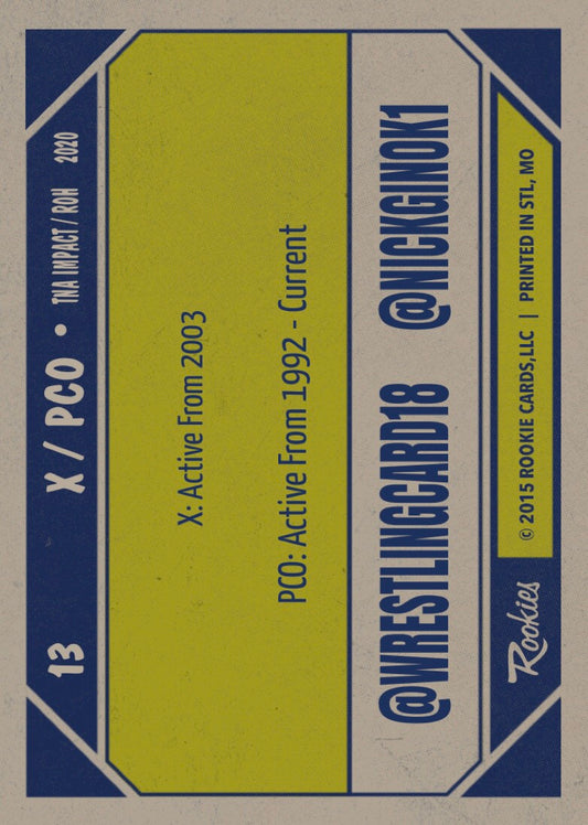 X / PCO trading card PW Catalog