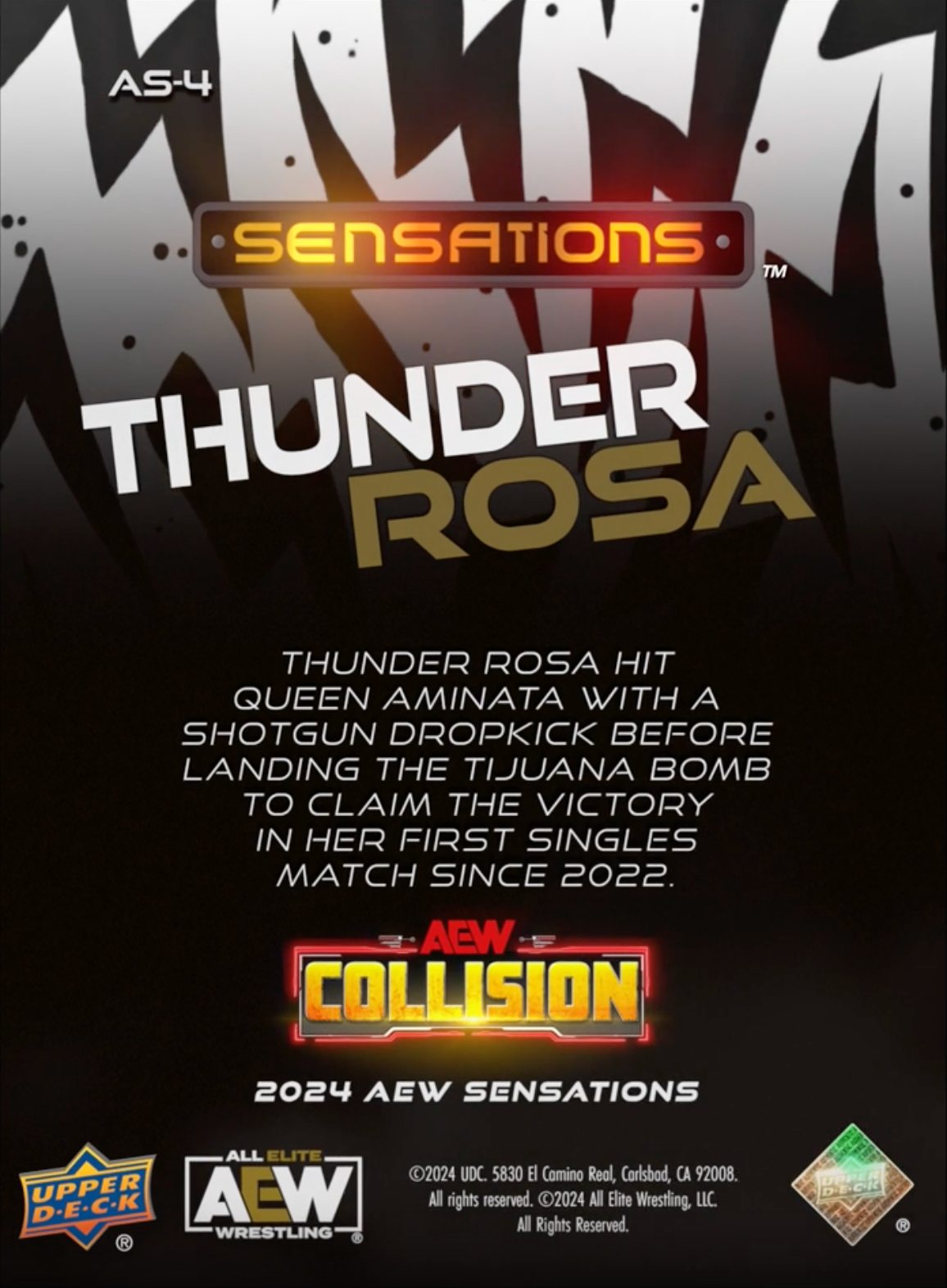 1/20/24 – Thunder Rosa – Thunder Rosa Earns the Win in Return to Singles Action