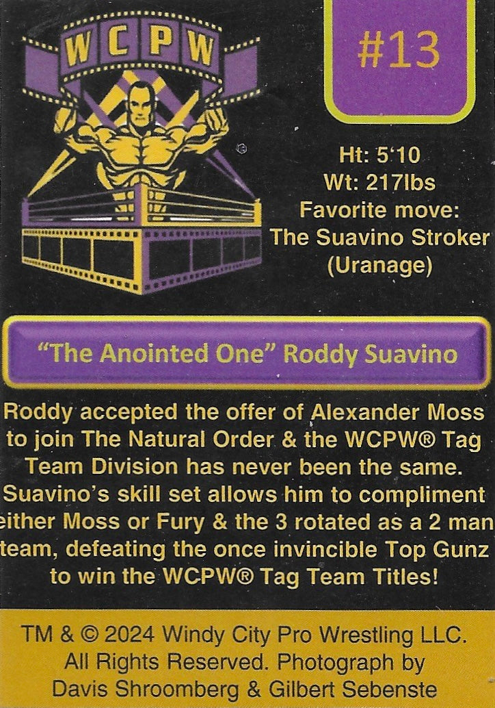 “The Anointed One” Roddy Suavino trading card PW Catalog