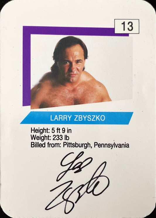 Larry Zbyszko trading card PW Catalog