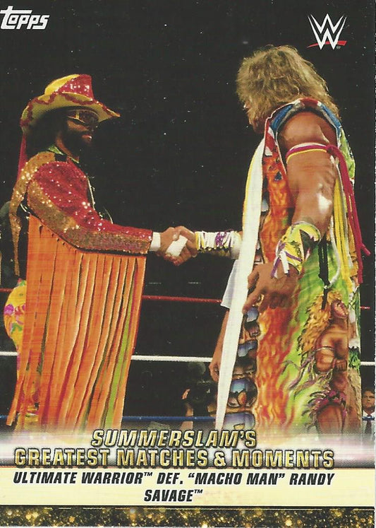 WWE Topps Summerslam 2019 Macho Man and Ultimate Warrior GM-8 trading card PW Catalog