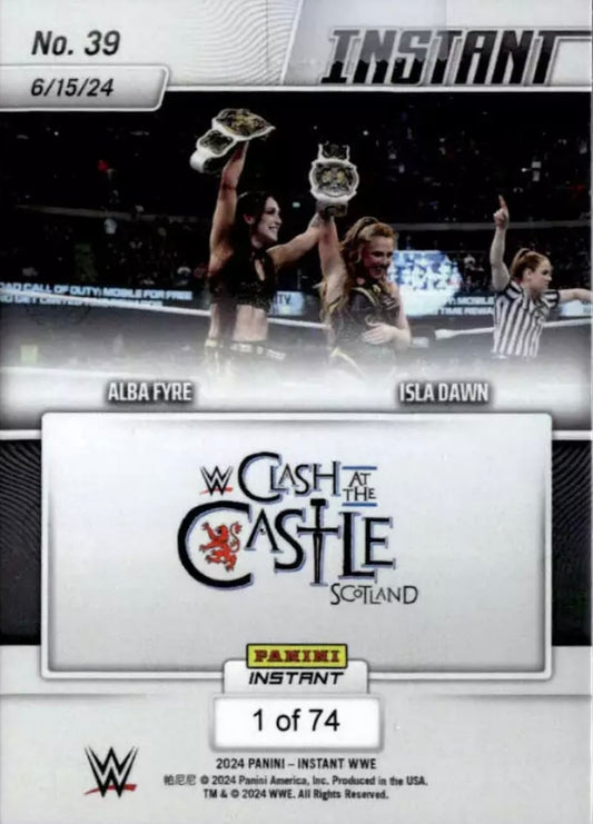 Alba Fyre – Isla Dawn – the Unholy Union Wins the Women’s TAG Team Championships trading card PW Catalog