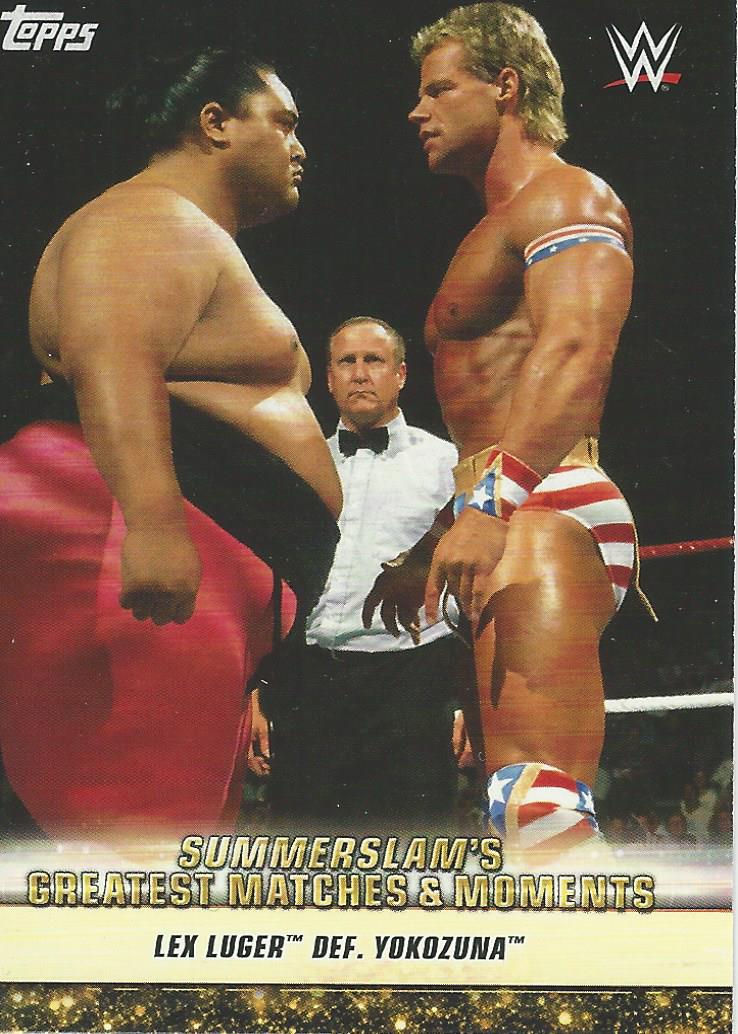 WWE Topps Summerslam 2019 Lex Luger and Yokozuna GM-9 trading card PW Catalog
