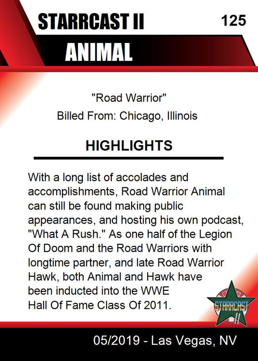 Animal trading card PW Catalog