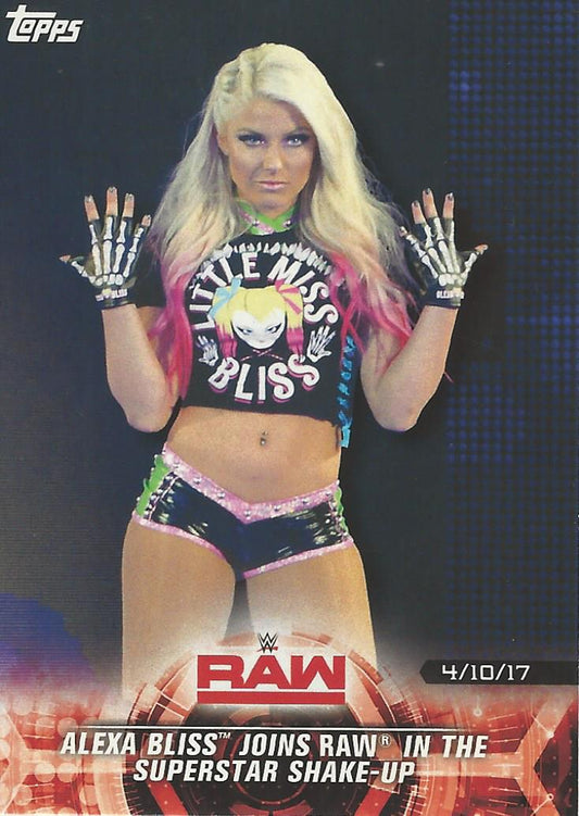 WWE Topps Road to Wrestlemania 2018 Alexa Bliss #32