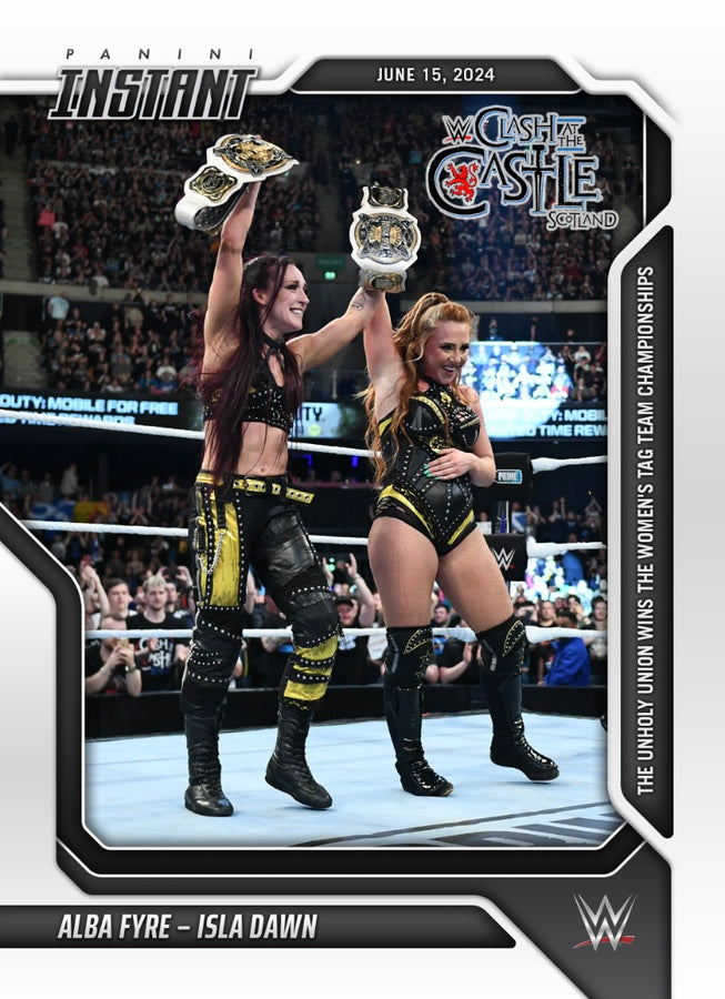 Alba Fyre – Isla Dawn – the Unholy Union Wins the Women’s TAG Team Championships trading card PW Catalog