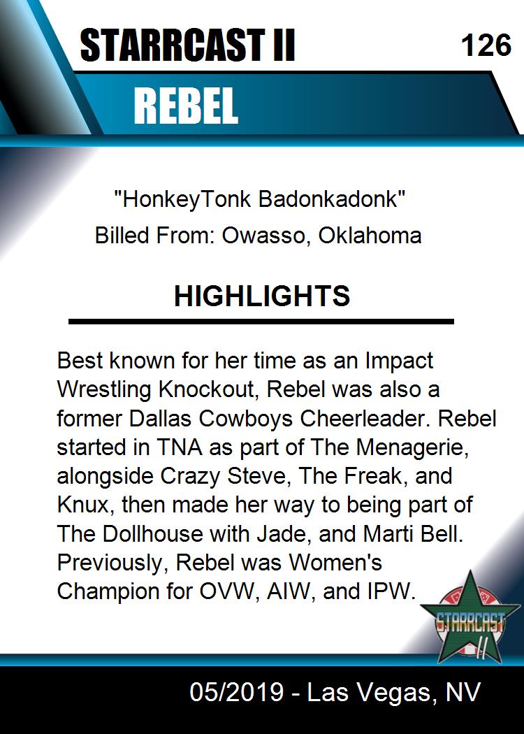 Rebel trading card PW Catalog