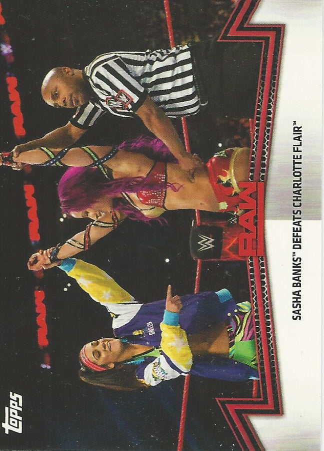 WWE Topps Women Division 2018 Sasha Banks RAW-3 trading card PW Catalog