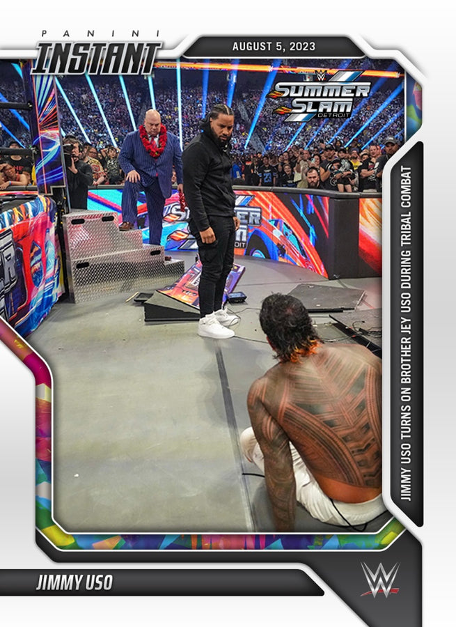 Jimmy USO – Jimmy USO Turns on Brother JEY USO During Tribal Combat trading card PW Catalog