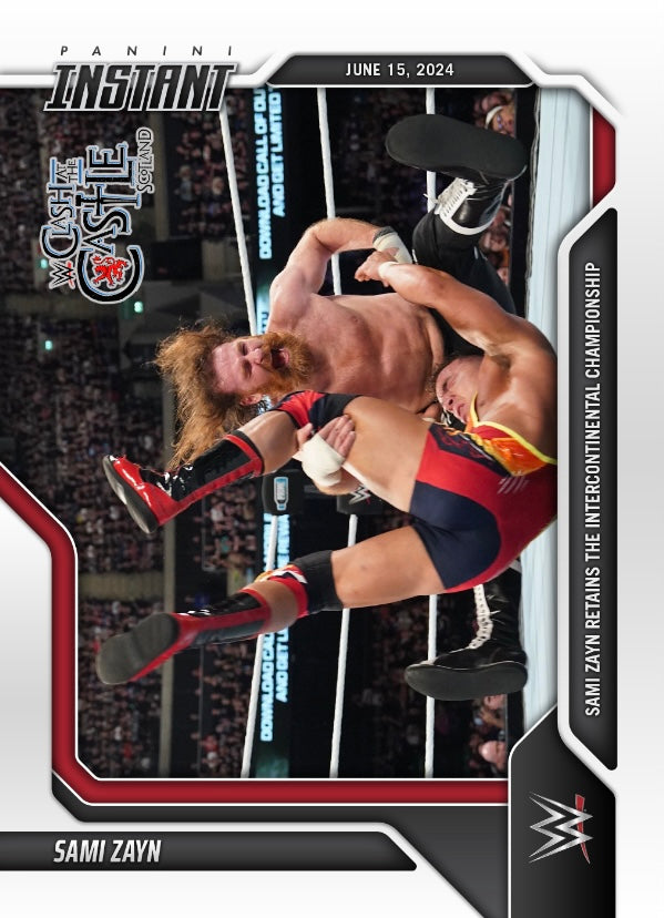 Sami Zayn – Sami Zayn Retains the Intercontinental Championship trading card PW Catalog