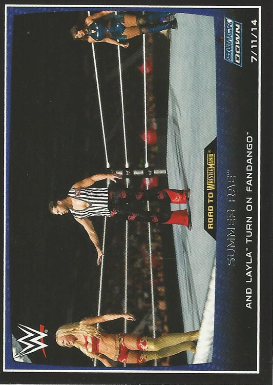 WWE Topps Road to Wrestlemania 2015 Summer Rae and Layla #34