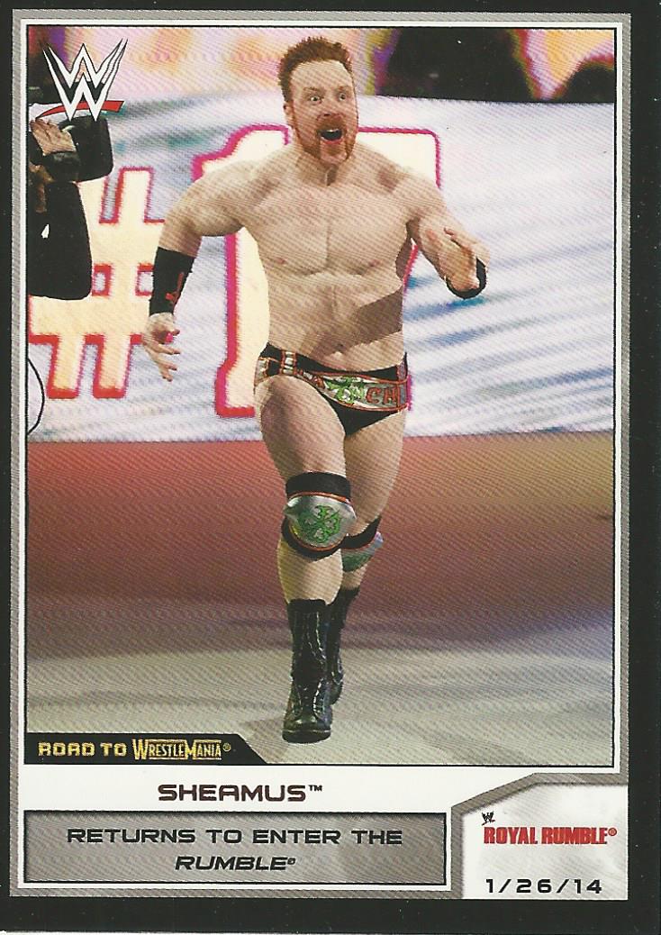 WWE Topps Road to Wrestlemania 2014 Sheamus #74