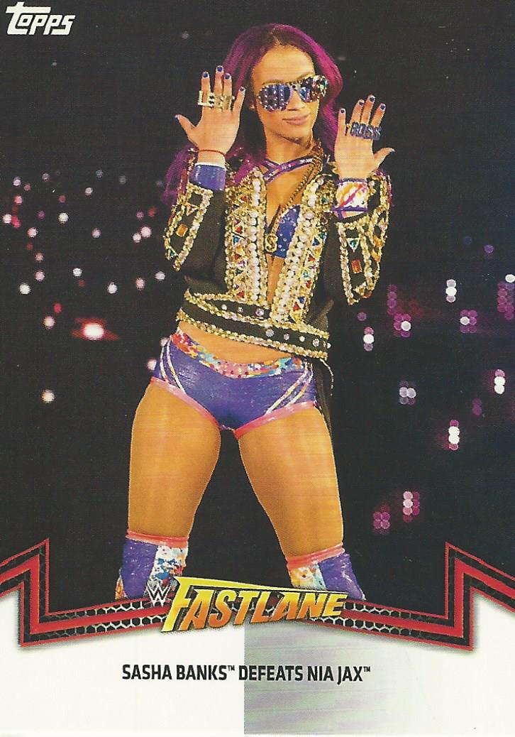 WWE Topps Women Division 2018 Sasha Banks RAW-4 trading card PW Catalog