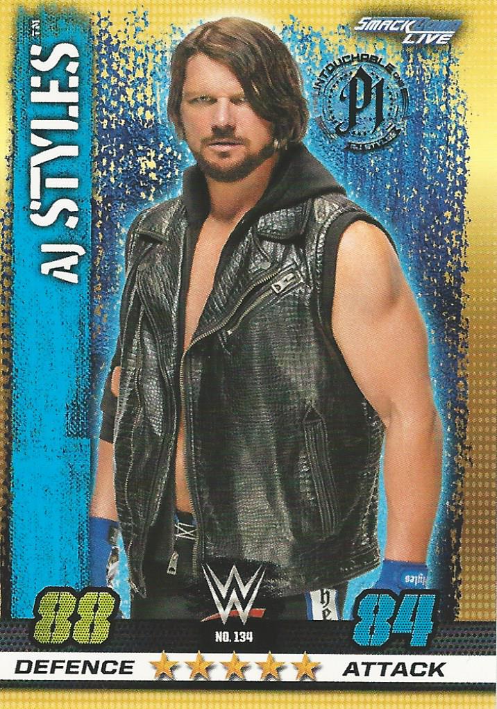WWE Topps Slam Attax 10th Edition 2017 AJ Styles #134