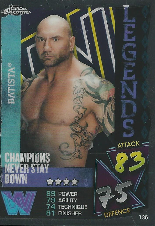 WWE Topps Slam Attax Chrome 2021 Batista #135