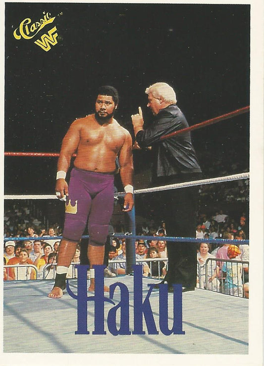 WWF Classic Trading Cards 1990 Haku No.135 trading card PW Catalog