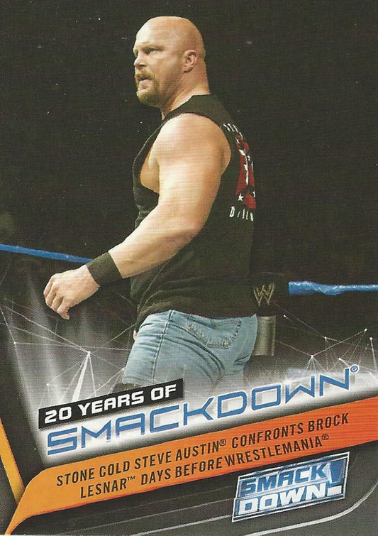 WWE Topps Smackdown 2019 Stone Cold Steve Austin SD-15 trading card PW Catalog