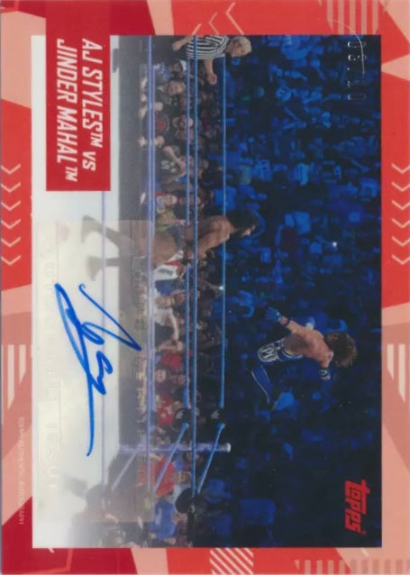 History Maker – AJ Styles vs. Jinder Mahal trading card PW Catalog