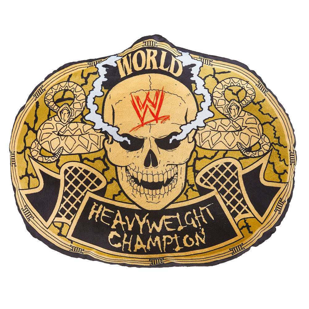 Smoking Skull Championship Title Throw Pillow