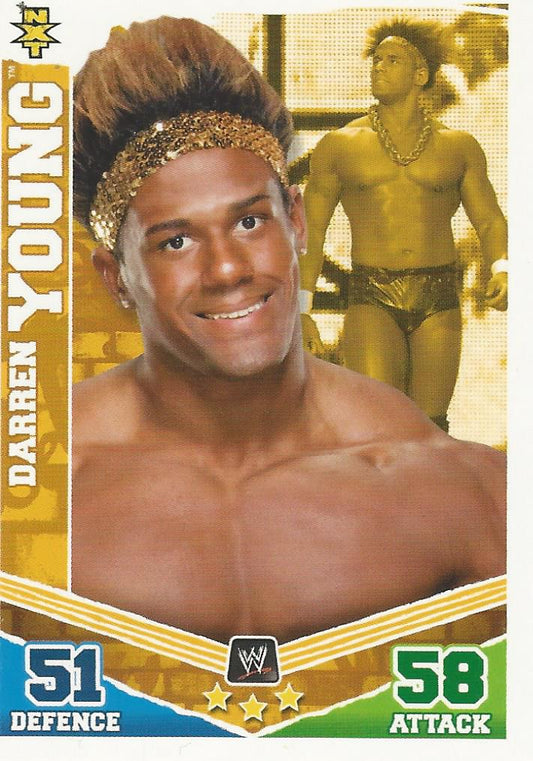 WWE Topps Slam Attax Mayhem 2010 Darren Young NXT #136