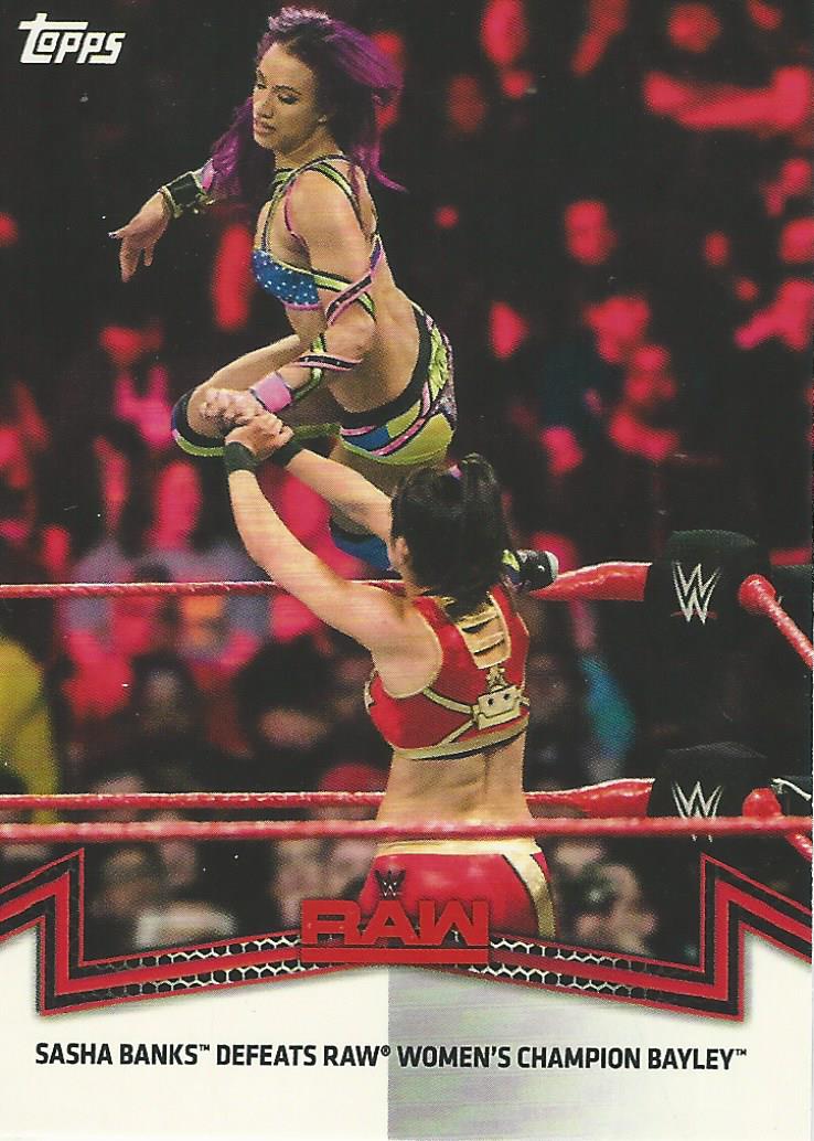 WWE Topps Women Division 2018 Sasha Banks RAW-6 trading card PW Catalog