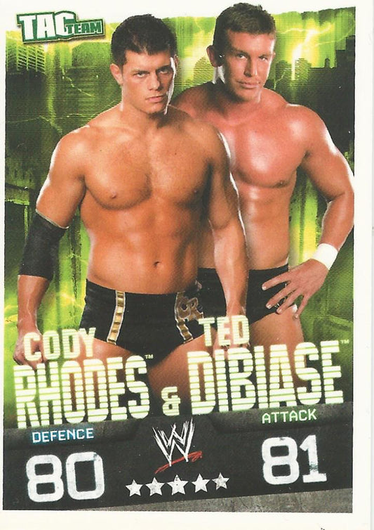 WWE Topps Slam Attax Evolution 2010 Cody Rhodes and Ted Dibiase #136