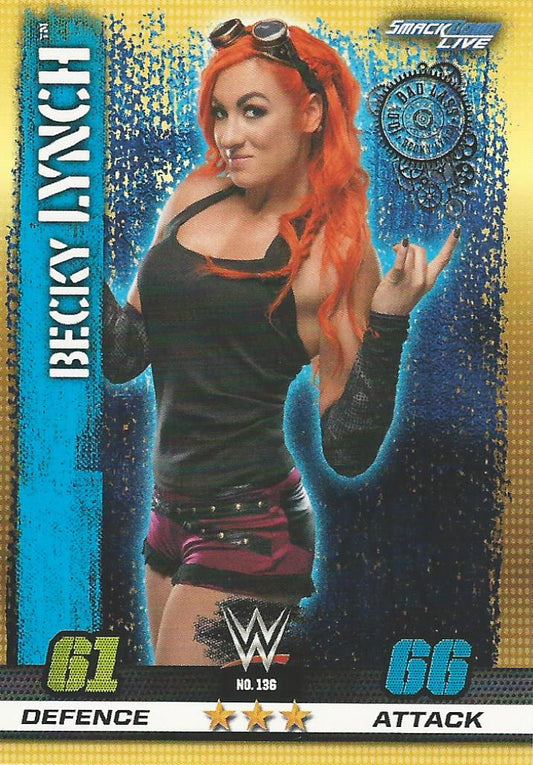 WWE Topps Slam Attax 10th Edition 2017 Becky Lynch 136 trading card PW Catalog