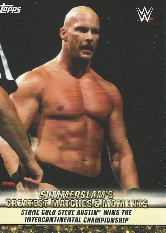 WWE Topps Summerslam 2019 Stone Cold Steve Austin GM-15 trading card PW Catalog