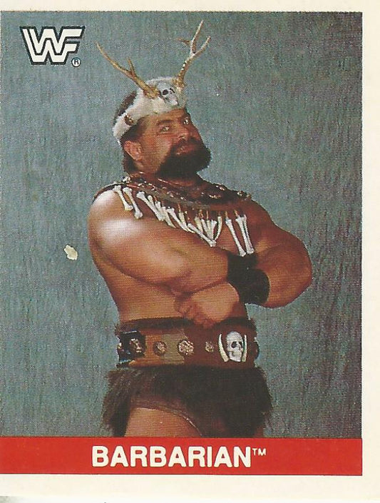 WWF Merlin Sticker Collection 1990 Barbarian #136