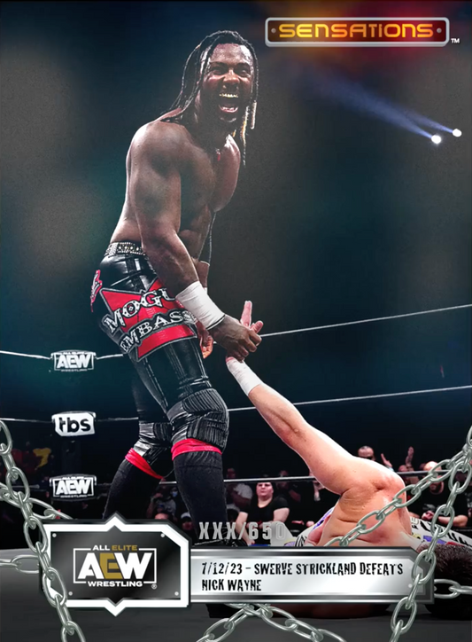 7/12/23 – Swerve Strickland – Swerve Strickland Defeats Nick Wayne trading card PW Catalog