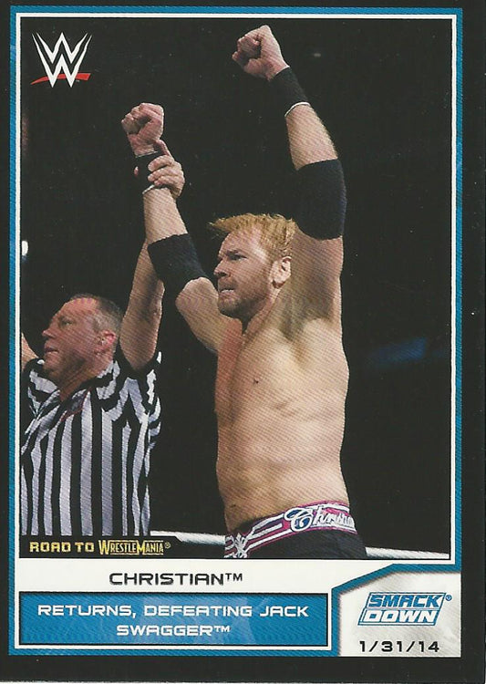 WWE Topps Road to Wrestlemania 2014 Christian #77