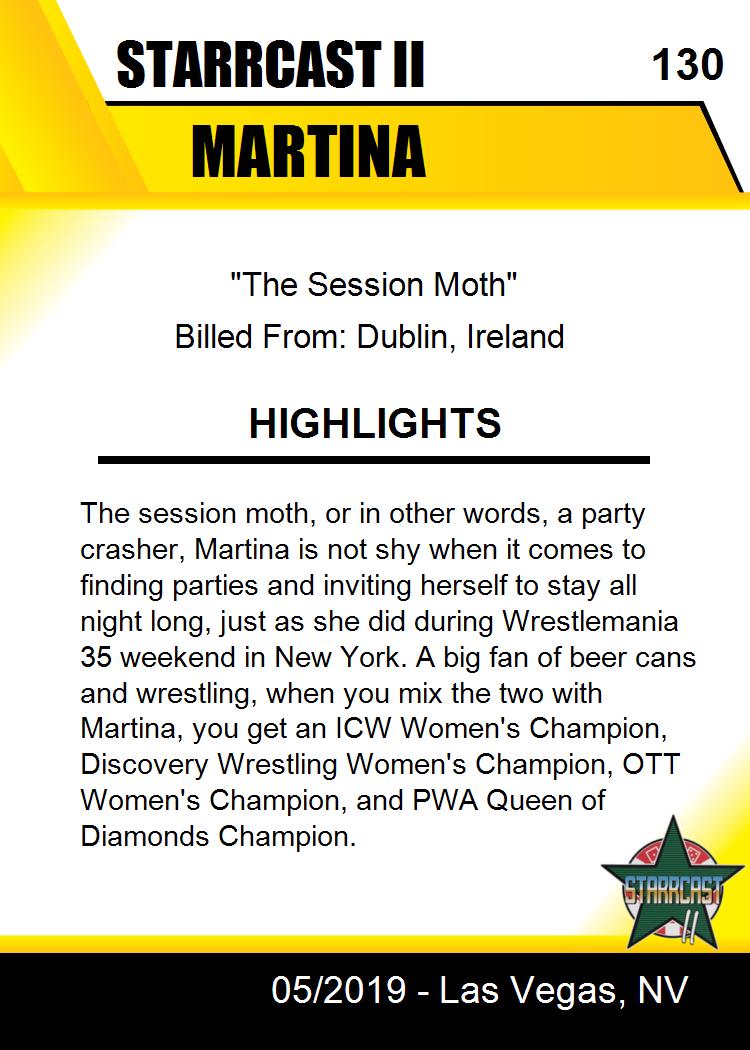 Martina trading card PW Catalog