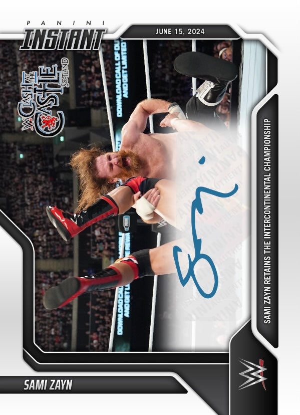 Sami Zayn – Sami Zayn Retains the Intercontinental Championship trading card PW Catalog