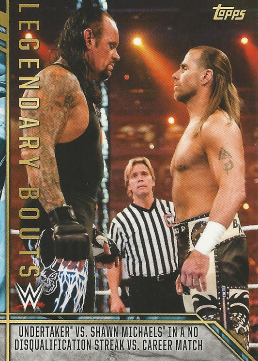 WWE Topps Legends 2017 Shawn Michaels vs Undertaker LB-8 trading card PW Catalog